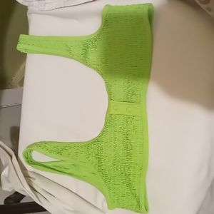 Kendall + Kylie Lime Green Bikini Top, Size- Medium